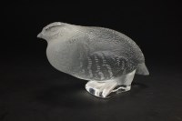 Lot 128 - A Lalique frosted glass model of a grouse,...