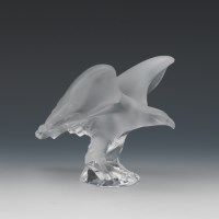 Lot 130 - A Lalique frosted glass model of a Royal Eagle,...