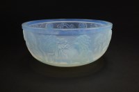 Lot 137 - A Sabino opalescent glass bowl, circa 1930s,...