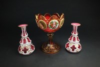 Lot 138 - A Bohemian ruby glass cameo vase, late 19th...