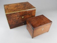 Lot 155 - A Victorian figured walnut vanity case, second...