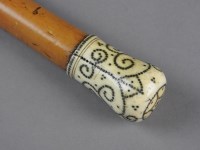 Lot 159 - A George III walking cane, 18th century, with...