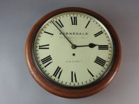 Lot 206 - A mahogany cased single fusee wall clock,...