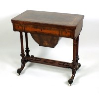 Lot 212 - A Victorian figured walnut and inlaid games...