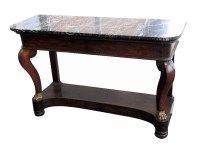 Lot 222 - A William IV mahogany side table the later...