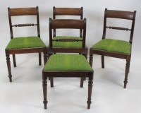 Lot 226 - A set of four Regency mahogany and ebony...