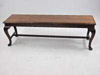 Lot 266 - A Victorian walnut bench, 19th century, the...