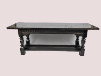 Lot 277 - An Elizabethan style oak refectory table the...