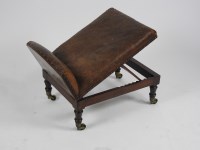 Lot 283 - A mahogany framed gout stool, 19th century,...