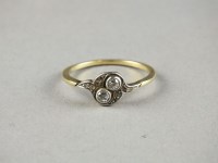 Lot 13 - A two stone diamond ring, designed as two...