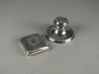 Lot 17 - A sliver mounted capstan inkwell, Chester,...