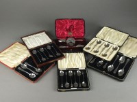 Lot 20 - A cased set of six silver 'anointing'...