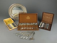 Lot 24 - A cased set of twelve Swedish silver teaspoons,...