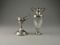 Lot 49 - A silver mounted glass vase, Birmingham (at...