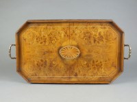 Lot 63 - An Edwardian quarter veneered burr walnut...