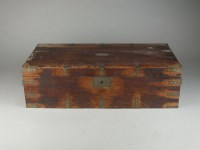 Lot 70 - A Victorian teak campaign style travelling lap...