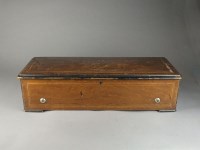 Lot 85 - A rosewood cased Swiss music box, for...