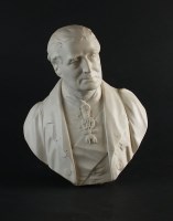 Lot 131 - A Coalbrookdale parian bust of the Duke of...