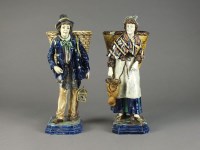 Lot 170 - A pair of French majolica figures Circa 1890...