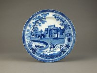 Lot 186 - A collection of six English blue and white...