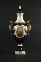 Lot 188 - A Coalport porcelain twin-handled landscape...