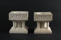 Lot 196 - A pair of Copeland parian Winchester Cathedral...