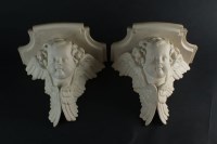 Lot 198 - A pair of Royal Worcester parian wall brackets...