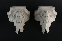 Lot 200 - A pair of English parian wall brackets in the...