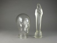 Lot 204 - An Art Deco glass model of a ladies' head,...