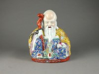 Lot 221 - A Chinese porcelain figure of Shoulao 20th...