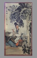 Lot 227 - A Chinese hanging scroll 20th Century A girl...