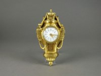 Lot 248 - A Louis XV style small cartel clock with...