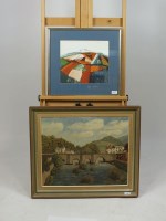 Lot 288 - Joy Wheeler Phillips, abstract, signed with...