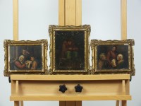 Lot 295 - Dutch school, 19th century, pair of interior...