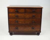 Lot 304 - Early 19th century mahogany chest of drawers,...