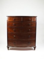 Lot 334 - A large early Victorian mahogany bow front...