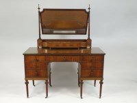 Lot 346 - A 1920s satin wood pedestal dressing table in...