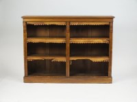 Lot 355 - A Victorian oak free standing bookcase, the...