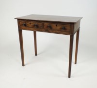 Lot 357 - A Regency mahogany and ebony strung side table...