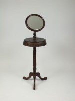 Lot 377 - An early 19th century walnut shaving stand...