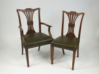 Lot 405 - A set of eight (6+2) Edwardian mahogany and...