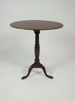 Lot 411 - A mahogany tripod table, 19th century, altered...