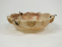 Lot 416 - An alabaster ceiling bowl with shaped foliate...